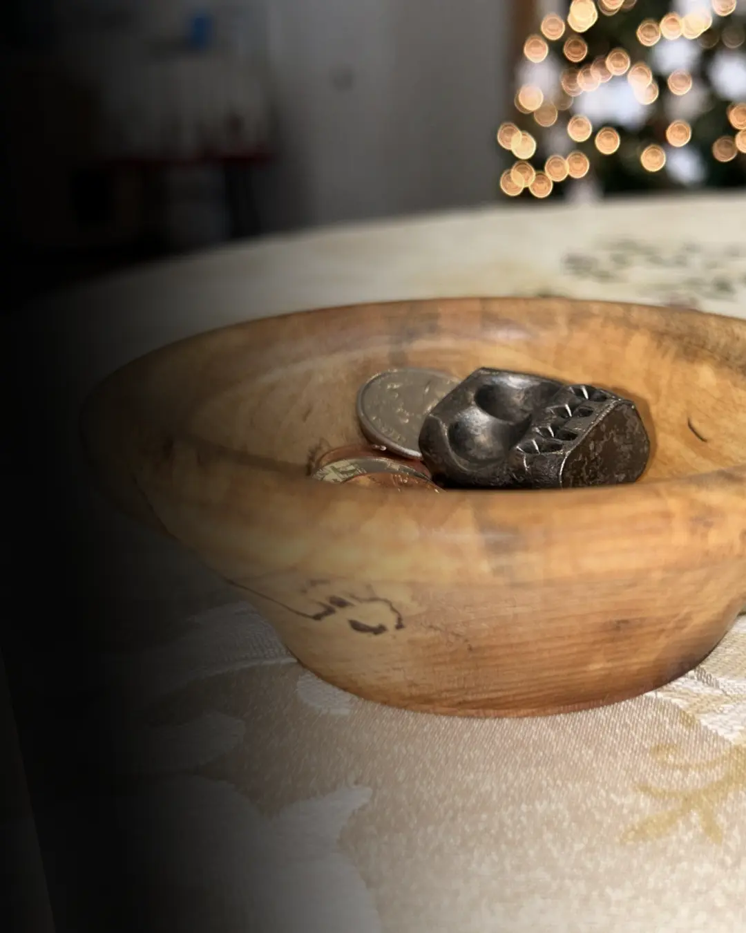 Wooden things represented by a handmade wooden bowl represents custom wooden gifts
